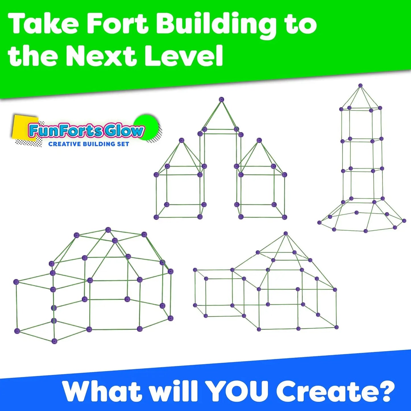 Funhouse Glow in the Dark Building Forts